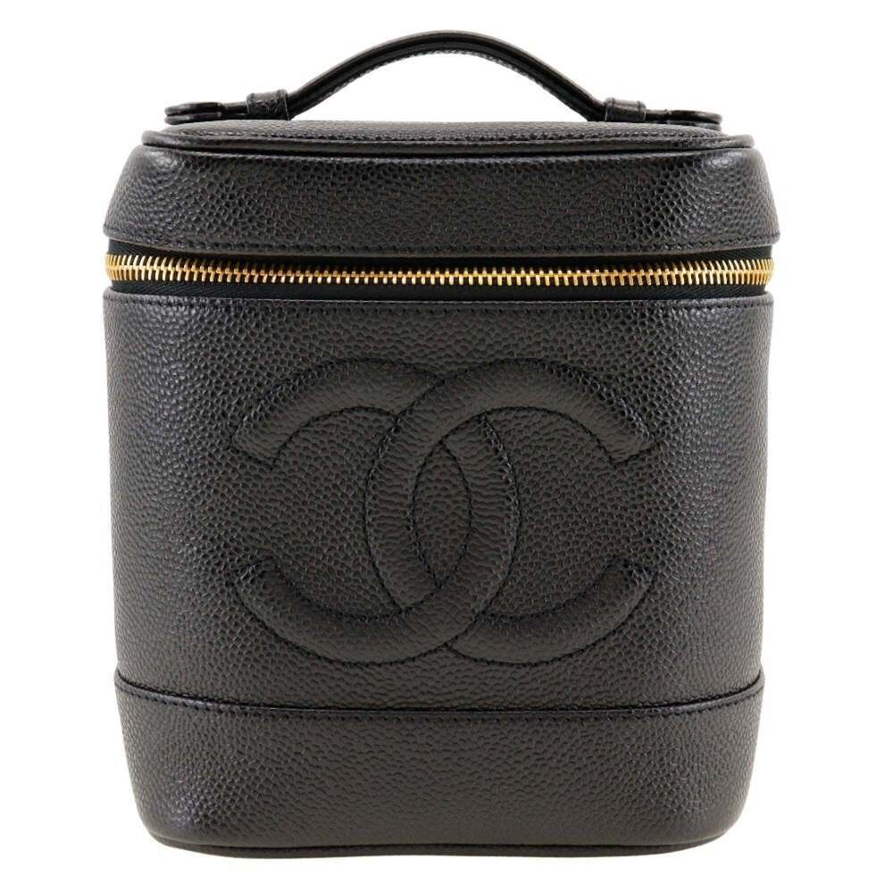 CHANEL Black Caviar Leather Bag